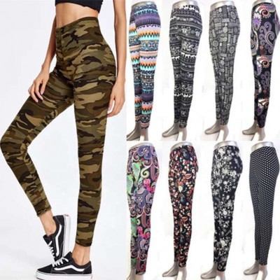 Fashion Custom Printed Wholesale Super Soft Brushed Silk Milk Leggings For Women