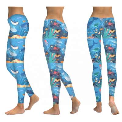 Hot Sale Popular Tight Leggings Printed Brushed Buttery Soft Leggings Young Sexy Girl Pants